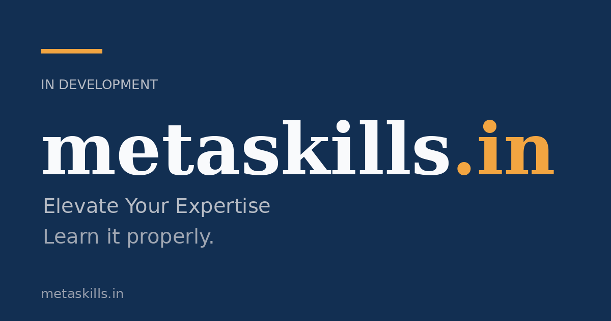 Link preview image for metaskills.in